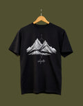Black Sahyadri Mountain Graphic Oversized T-Shirt | Soul of Sahyadri