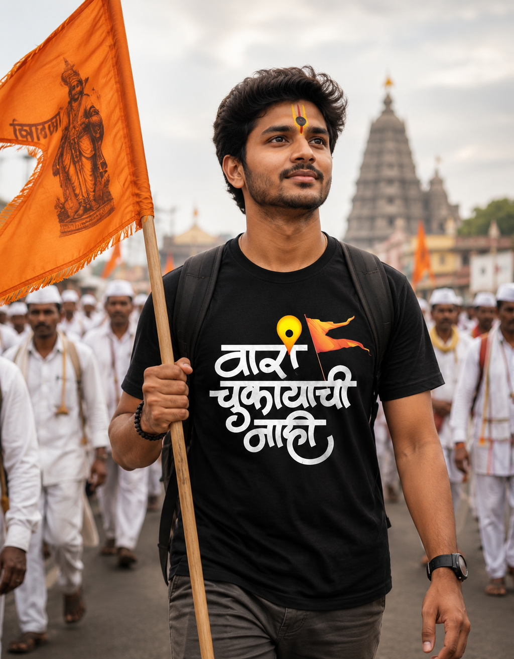 Vari Chukaychi Nahi – Premium Marathi Graphic T-Shirt