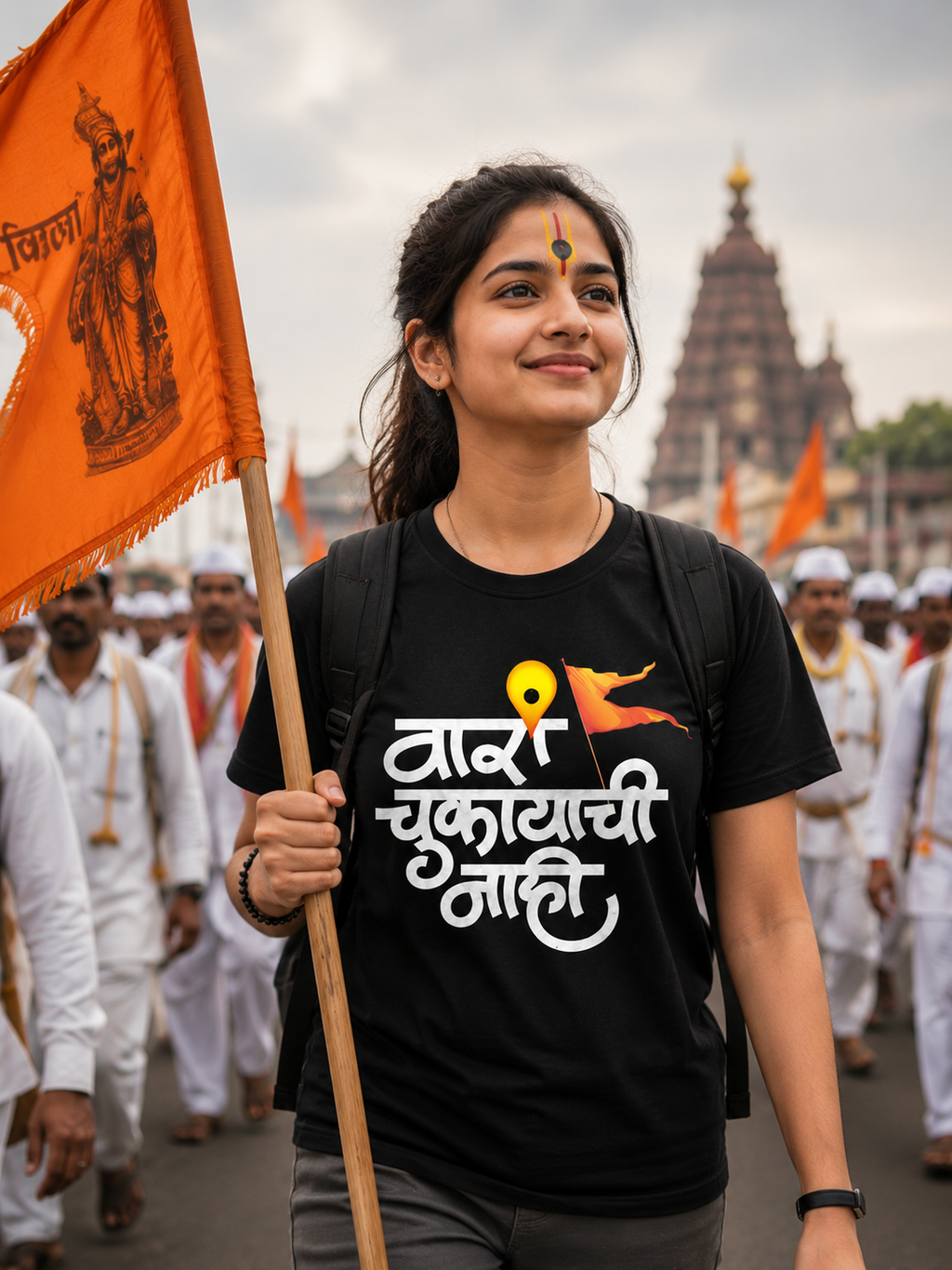 Vari Chukaychi Nahi – Premium Marathi Graphic T-Shirt