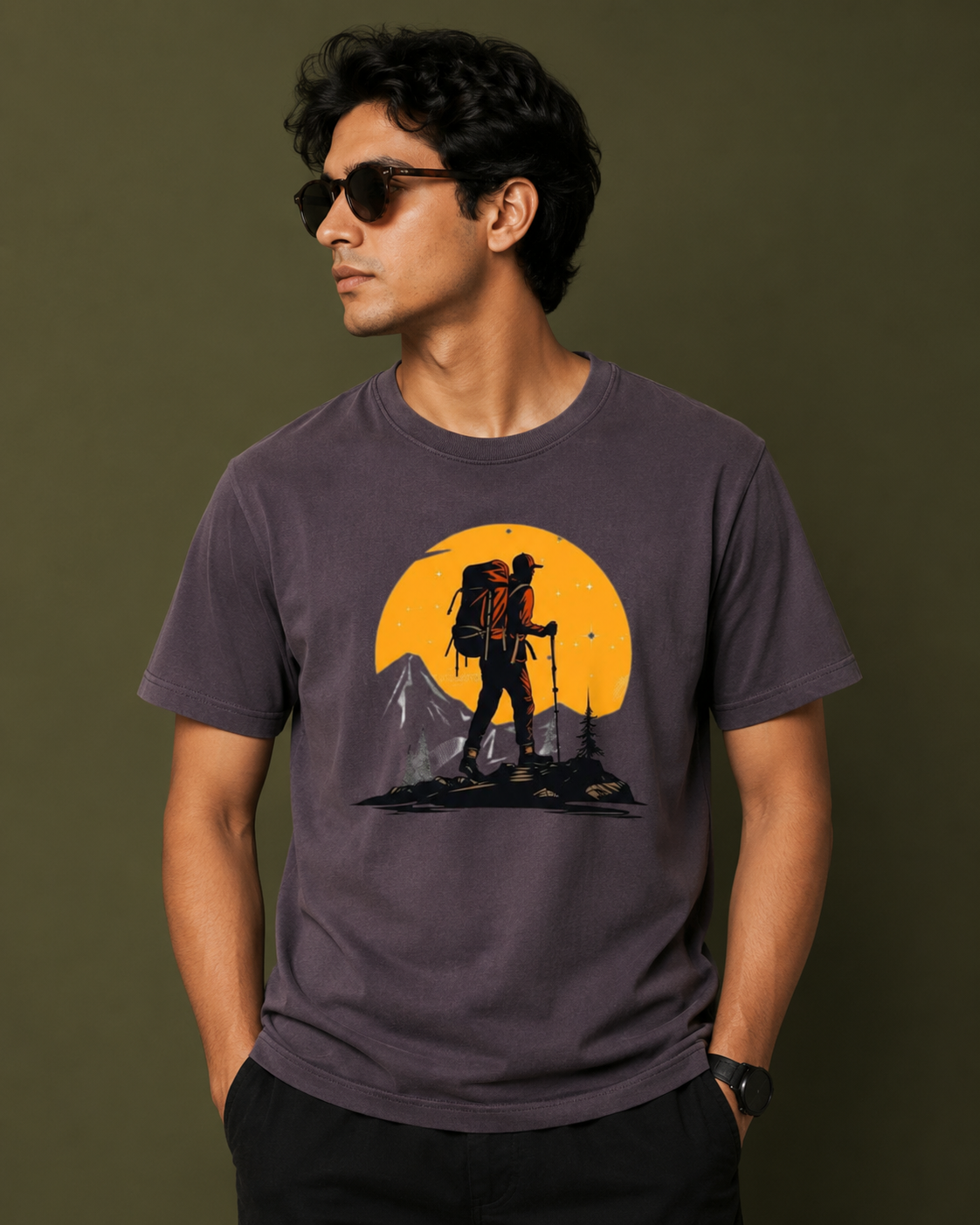 Adventure Trekker Graphic Oversized T-Shirt | Soul of Sahyadri